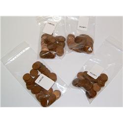 4 Bags 50ea Wheat Pennies (Times the money)