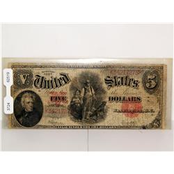 1907 $5 US Large Note
