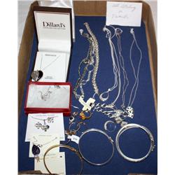 Box Lot of Sterling or Vermeil Jewelry