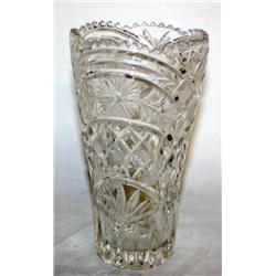 Hand Etched Crystal Vase