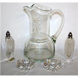 Lot of Crystal Kitchen Items