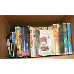BOX LOT OF MISC VHS TAPES