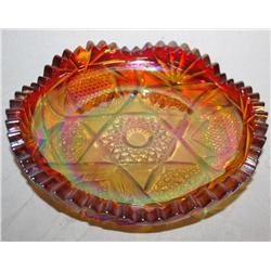 Collectible Carnival Glass Dish w/ Star Design