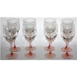 8 Fine Crystal Wine Glasses