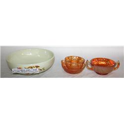 Lot of Halls Famous Jewel-T Bowl and