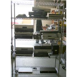 RACK LOT OF MISC. DVD PLAYERS