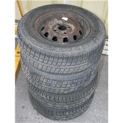 SET 4LUG WHEELS W TIRES