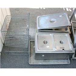 2 COMMERCIAL FOOL WARMERS & SMALL RACK