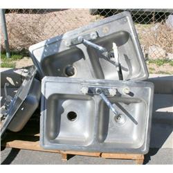 PALLET OF DUAL STAINLES STEEL SINKS