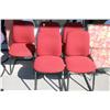 Image 1 : LOT OF 5 RED CHAIRS