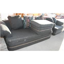 BLACK SOFA & LOVE SEAT