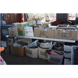 Table lot of electronics, phones, etc.