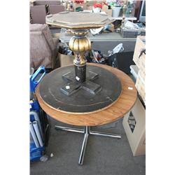 LOT OF 2 ROUND TABLES