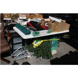 TABLE LOT OF MISC. ITEMS