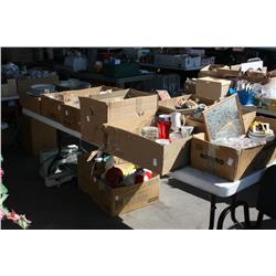 TABLE LOT OF MISC ITEMS