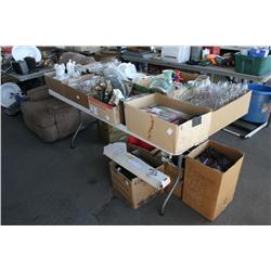 TABLE LOT OF MISC ITEMS