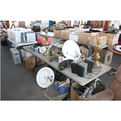 TABLE LOT OF MISC ITEMS