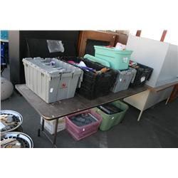 TABLE LOT OF MISC ITEMS