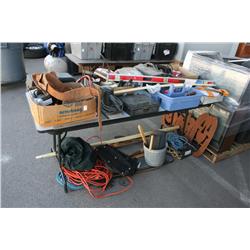 TABLE LOT OF MISC TOOLS