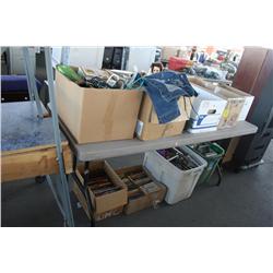 TABLE LOT OF MISC ITEMS