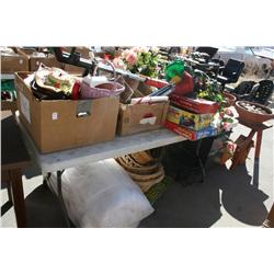 TABLE LOT OF MISC ITEMS