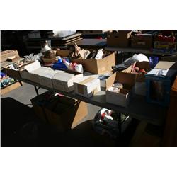 TABLE LOT OF MISC ITEMS