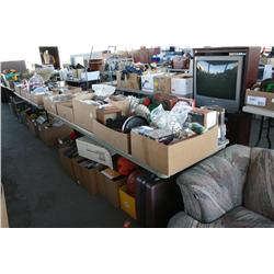 TABLE LOT OF MISC ITEMS