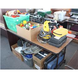 Table lot of miscellaneous items, toys, tools