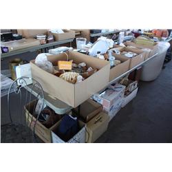 Table lot of miscellaneous household items