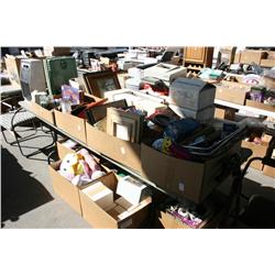 TABLE LOT OF MISC. ITEMS