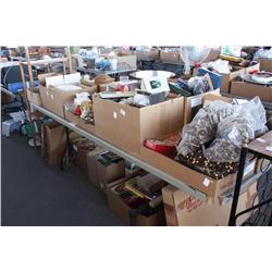 Table lot of miscellaneous household items