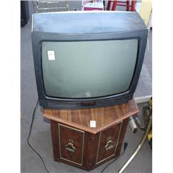 Television and nightstand