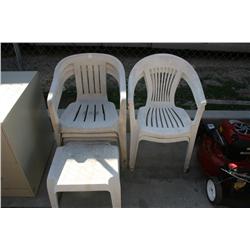 5 CHAIRS & SMALL TABLE