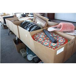 Table lot of household items, books, videos