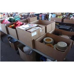 Table lot of miscellaneous books & household items