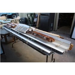 Table lot of window blinds