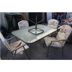 Patio table w/4 chairs and smaller table