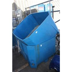 Lot of 2 forklift able blue totes