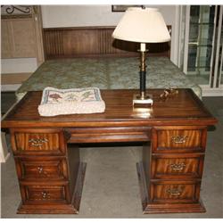 Office Desk & Lamp