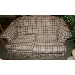 Plaid Pattern Love Seat