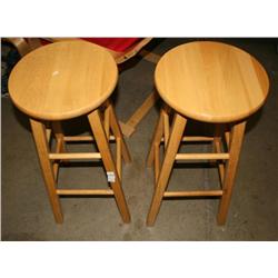 Set of two Wood Stools