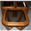 Image 1 : Set of 3 Side Tables W/Glass Top