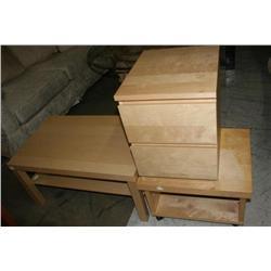 Set of 3 Small Wood Tables