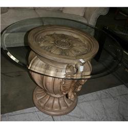 Round Table W/Glass Top 3' 6"