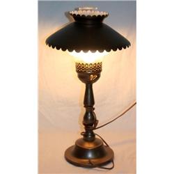 Vintage Brass Lamp with Matching Shade