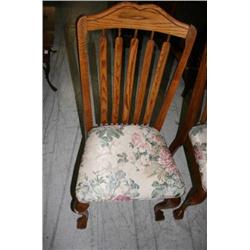 Set of 3 Dining Chairs W/Floral Print