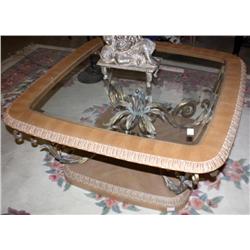 Decorative Wood & Metal Coffee Table