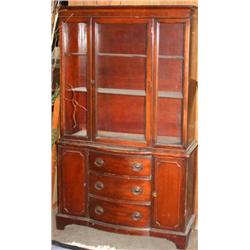 Vintage Cherry Stained Hutch