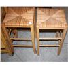 Image 1 : Set of two Wicker top Stools