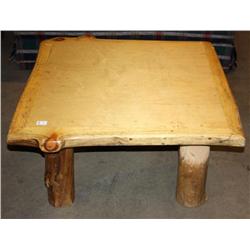 Rustic Log Design Coffee Table & Side Table